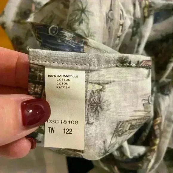 Haupt Mens Long Sleeve Modern Fit Button Down Shirt Size XL Car Surfboard Cotton - Picture 4 of 12